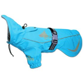 Dog Helios 'Ice-Breaker' Extendable Hooded Dog Coat w/ Heat Reflective Tech - Blue - X-S