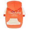 Touchdog 'Heritage' Soft-Cotton Fashion Dog Hoodie - Orange - X-S