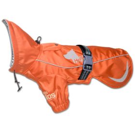 Dog Helios 'Ice-Breaker' Extendable Hooded Dog Coat w/ Heat Reflective Tech - Orange - X-L