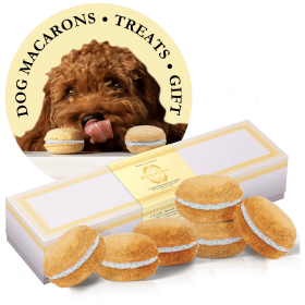 Dog Macarons - Count of 6 (Dog Treats | Dog Gifts) - Vanilla