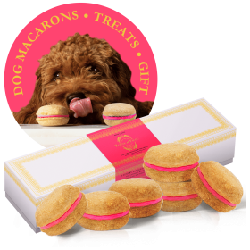 Dog Macarons - Count of 6 (Dog Treats | Dog Gifts) - Rose