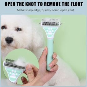 Dog Brush Hair Remover Double Sided Open Knot Comb Dog Dematting Tool Deshedding Dog Brush - Double-Sided Undercoat Grooming Rake For Shedding -Blue