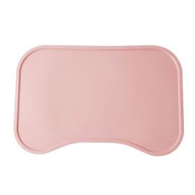 Dog Food Mat For Floors Waterproof,Thicker Food Mat Non-Slip,Dog Bowl Mats For Food Water, Silicone,Raised Edges To Prevent Tray For Dog Bowls -Pink