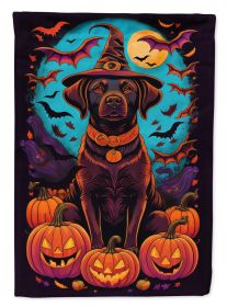 Chocolate Labrador Retriever Witchy Halloween Garden Flag Mailbox Flag Decorative Yard Flag Banner Outside Patio Artwork Yard Flower Beds, Garden